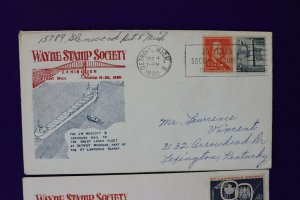 Wayne Stamp Society Exhibition Detroit MI 25 Yrs SS In America 1960 Cachet Cover