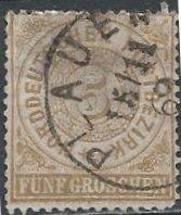 North German Confederation Sc. #18 (used) 5g numeral