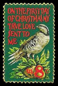 PCBstamps   US #1445 8c Christmas, Partridge, MNH, (24)