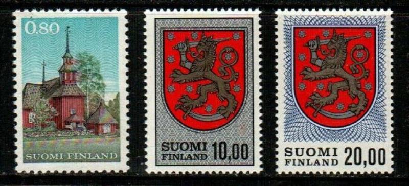 Finland Scott 463, 470, 470A Mint NH high values (CV $20.25)