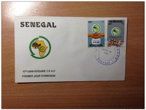 Senegal FDC 1st Day 1987 10th Anniversary CEAO-