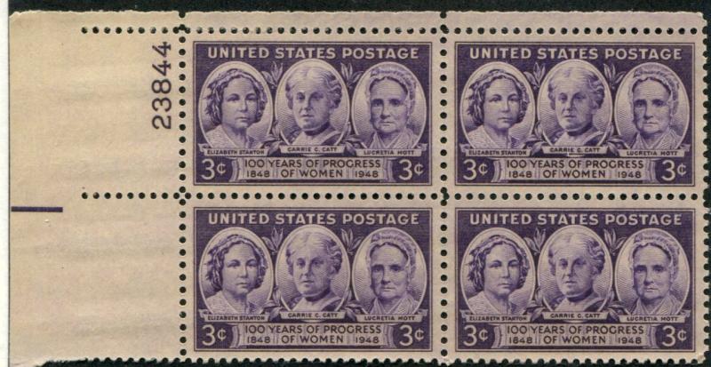 US SC# 959 Progress of Women PB#23844 Upper Left MNH