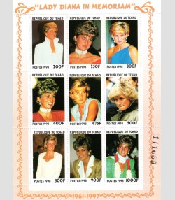 Chad 1999 PRINCESS DIANA Sheet Perforated Mint (NH)