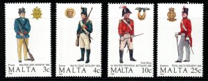 MALTA SG832/5 1988 MALTESE UNIFORMS MNH