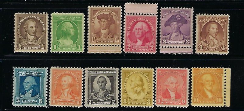 US #704-715 1932 WASHINGTON BICENTENNIAL- MINT  NEVER HINGED