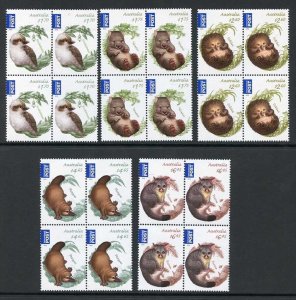 Australia SG3961/5 2013 Australian Bush Babies 2nd Series Set Blocks of 4 U/M