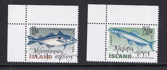 Iceland   #915-916   MNH  2000   fish type of 1998