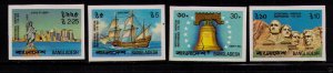 BANGLADESH Sc# 111 - 114 var MNH FVF Imperf Set-4 Statue of Liberty Bell