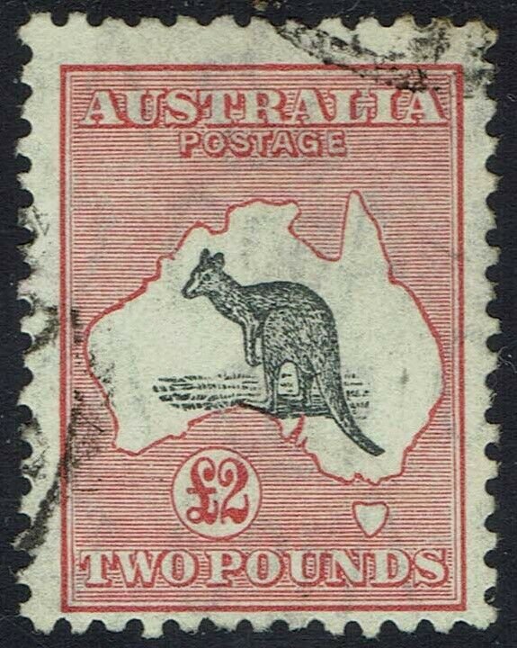 AUSTRALIA 1931 KANGAROO 2 POUNDS WMK C OF A USED 