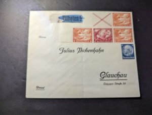 Mint Germany Envelope with Postage Addressed to Glauchau