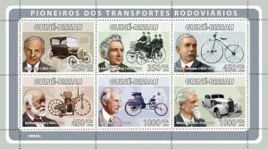 Transport Stamp H.Ford J.L.Dunlop P.Lalleman G.Daimler K.Benz W.Maybach S/S MNH