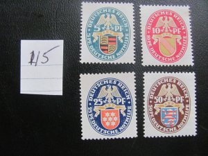 Germany 1926 MNH  SC B15-18 SET XF 220 EUROS (115)