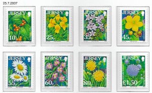 Jersey # 1267-1274 - Wildflowers - set - MNH