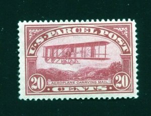Q8 Parcel Post Airplane 20¢ Mint Hinged 1913 