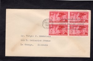 985 G.A.R. Issue, FDC blk/4 addressed