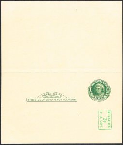 United States Reply Card Scott UY14