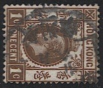 HONG KONG 1912 1c GV Sc 109, Used VF, Chinese Treaty Port cancel