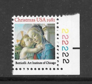 #1939 MNH Plate # Single