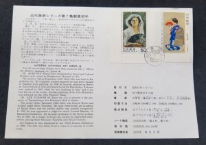 *FREE SHIP Japan Modern Japanese Art 1980 Women Costumes Painting (FDC) *card