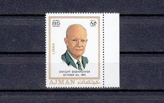 Ajman, Mi cat. 785 A. President Eisenhower value from set. ^