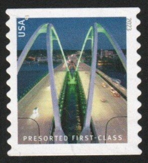 SC# 5810 - (25c) - Bridges: Iowa-Illinois Presorted 1st Class, Used Single