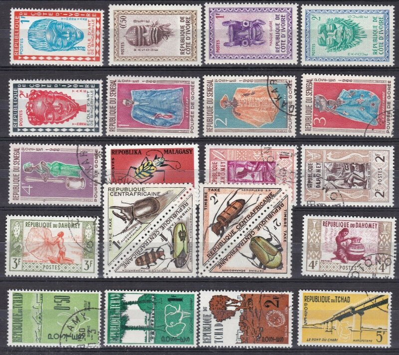 FRENCH  COLONIES^^^^^^OLDER    MNH/MH/used   ( great TOPICALS) @ dca 1412colo 