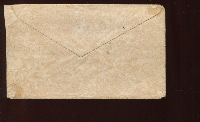 Confederate States 2b Hoyer Printing Used Stamp on Cover from Leesburg VA BZ1414