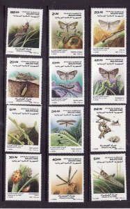 Mauritania-Sc#647-58-unused NH set-Insects-Locusts-Moths-Ladybugs-1989-