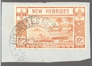 New Hebrides- British, Sc #51, Used, w/Port-Vila on pce