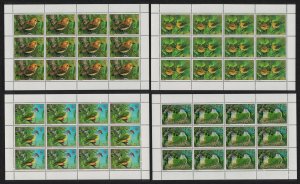 Cook Is. WWF Birds 4 Full Sheets 1989 MNH SC#1016-1019 SG#1222-1225 MI#1278-1281