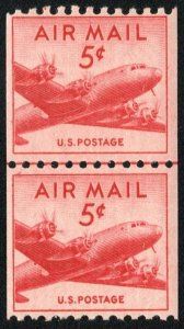 U.S. C37 MNH VF Joint Line Pair (Large Hole)