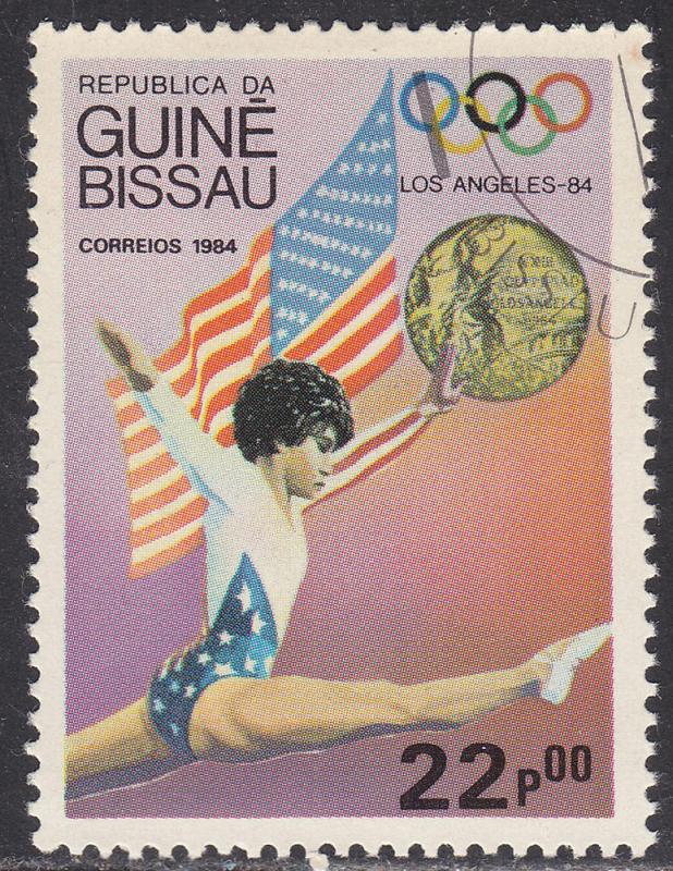 Guinea-Bissau 615 CTO 1984 Flag, Medal & Olympic Winner