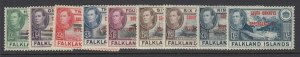 Falkland Islands, Scott 4L1-4L8, 4L6a (SG C1-C8, C6a), MNH