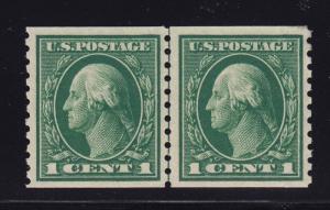 443 Line Pair VF-XF original gum lightly hinged nice color cv $ 155 ! see pic !