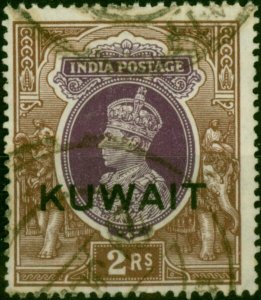 Kuwait 1939 2R Purple & Brown SG48 Fine Used