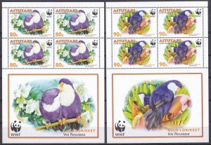 Aitutaki, Fauna, WWF, Birds MNH / 2002