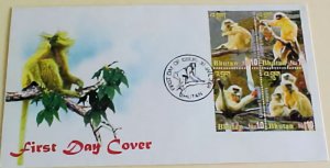 BHUTAN MONKEY 2004 CACHET UNADDRESSED