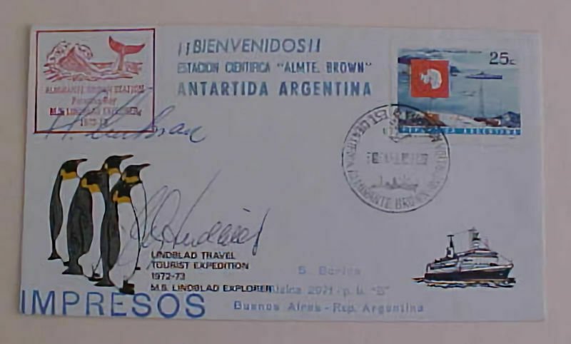 ARGENTINA   AUTOGRAPH CAPTAIN ANTARCTIC PARADISE BAY ALMIRANTE BROWN STATION