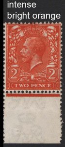 GB 1912 2d intense bright orange sg369 unmounted mint marginal, copy cert cat