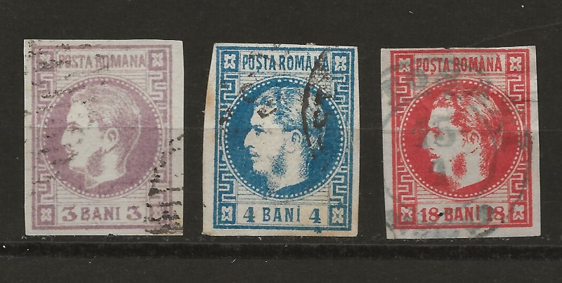 Romania 34-36 Used VF 1868 SCV $117.50 (jr)