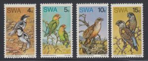 South West Africa Sc 363-366 MNH. 1974 Birds complete, VF 