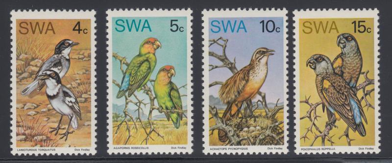 South West Africa Sc 363-366 MNH. 1974 Birds complete, VF