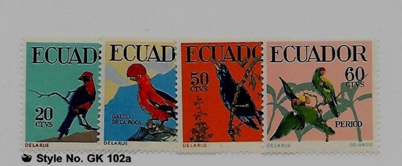 ECUADOR SC 645-8 NH issue of 1958 - BIRDS 