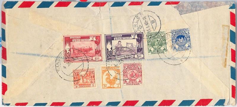 52035 - BURMA - POSTAL HISTORY -  FDC COVER Rgeistered to SWITZERLAND 1949