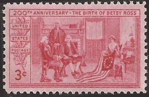 # 1004 MINT NEVER HINGED BETSY ROSS