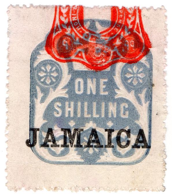 (I.B) Jamaica Revenue : Duty Stamp 1/- (die R)