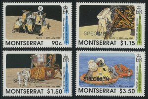 Montserrat #726-729 First Moon Landing Anniversary Specimen Postage 1989 Mint NH