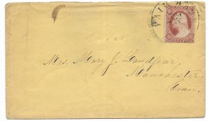 US 26 3c Dull Red tied by Fair Haven (Con) (1850's) CDS, DPO 1833 to 1881 S-5