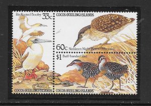 COCOS ISLANDS #134a BIRDS-BOOBY, HERON, RAIL MNH