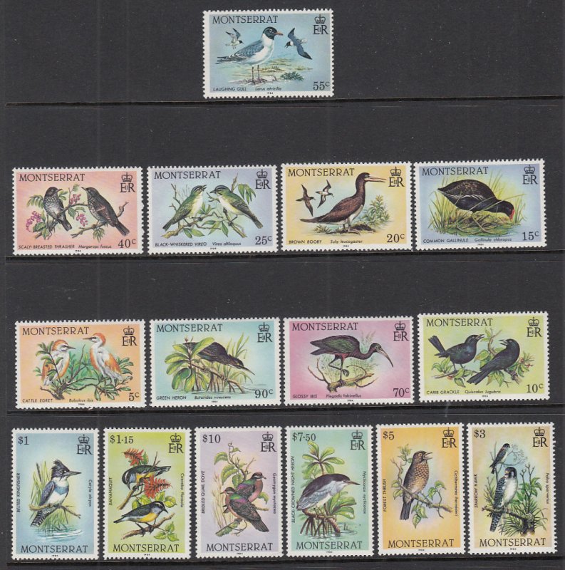 Montserrat 524-538 Birds MNH VF